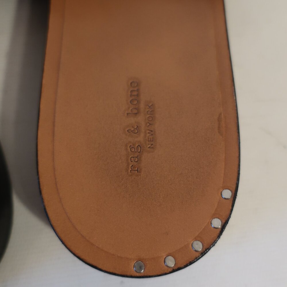 Womens Rag & Bone Black Cream Python Print Arc Fl… - image 6